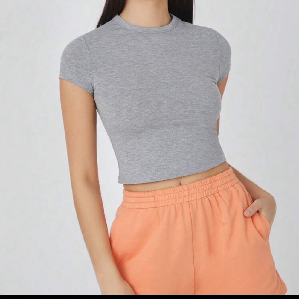 NWT SHEIN heather gray baby tee